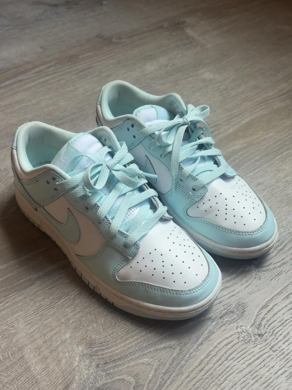 Nike  dunks Kids Low-Top Sneakers in Mint Blue and White